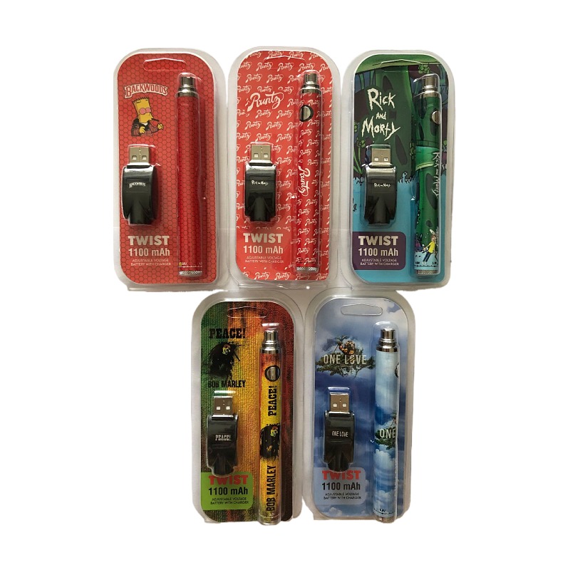 Rick And Morty Vape Battery with USB charger 1100mah Bottom Dial Variable Voltage 900mAh 510 for Th205 Cartridge blister package
Rick And Morty Vape Battery with USB charger 1100mah Bottom Dial Variable Voltage 900mAh 510 for Th205 Cartridge blister package