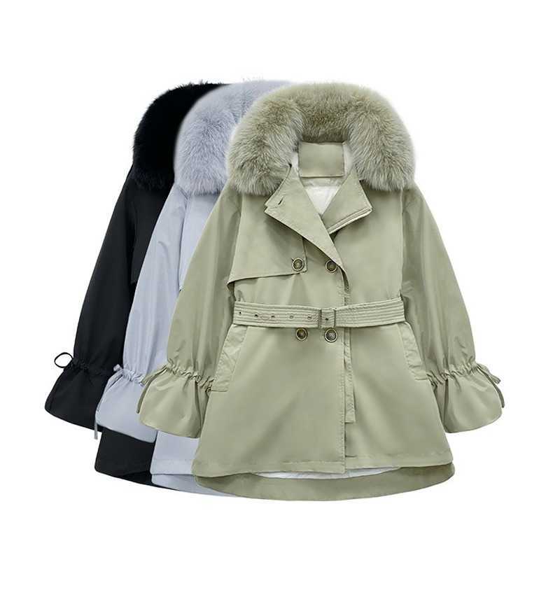 White Duck Down Jacket Women's Winter Korean Collar Waistband Loose Detachable Two Piece Thick Waterproof Coat 210607, Grey (fox collar)
White Duck Down Jacket Women's Winter Korean Collar Waistband Loose Detachable Two Piece Thick Waterproof Coat 210607, Grey (fox collar)