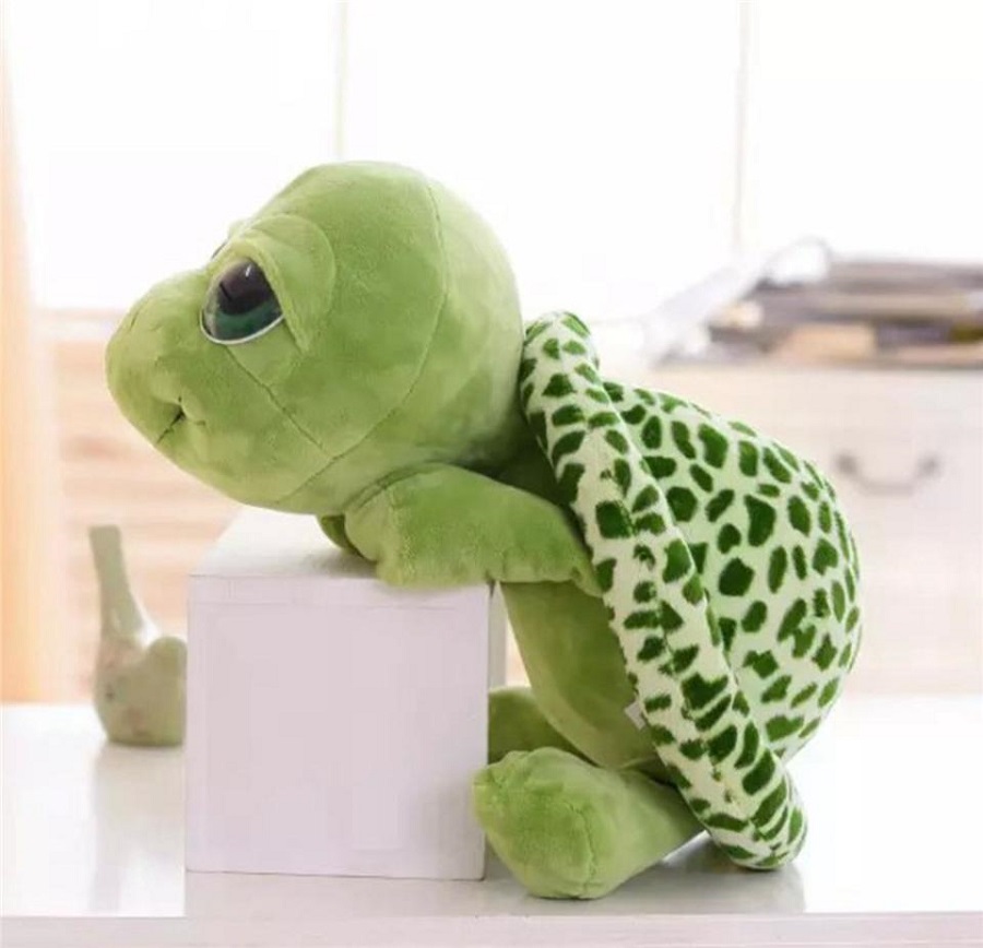 wholesale 20cm stuffed animals Super Green Big Eyes Tortoise Turtle Animal Kids Baby Birthday Christmas Toy Gift