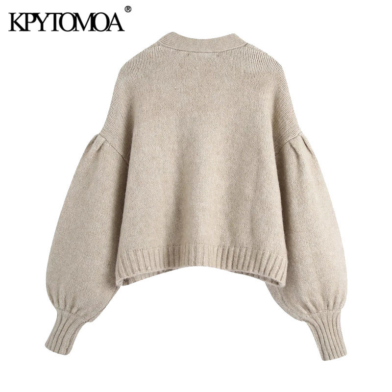 Women Fashion With Rhinestone Buttons Knitted Cardigan Sweater Long Sleeve Loose Female Outerwear Chic Tops 210420