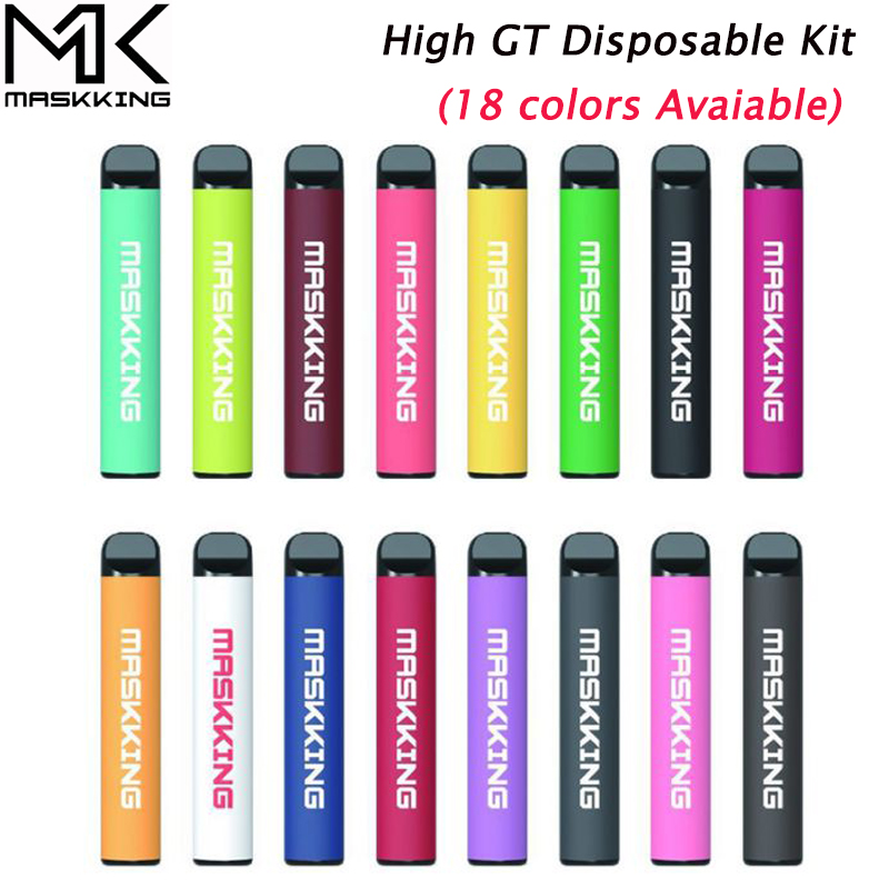 Maskking High GT Disposable Kit Vape Pen E-cigarette Pod Device 370mAh 2.0ml Pre-filled Cartridges 400 Puffs Electronic Vapors Original wholesale
Maskking High GT Disposable Kit Vape Pen E-cigarette Pod Device 370mAh 2.0ml Pre-filled Cartridges 400 Puffs Electronic Vapors Original wholesale