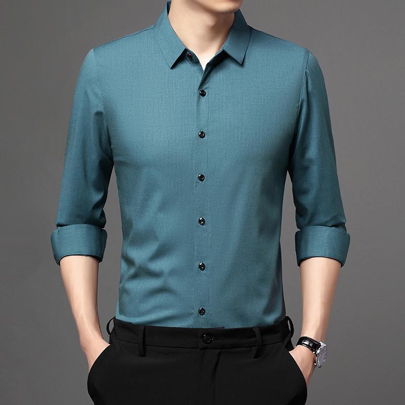 Men's Casual Shirts Brand Solid Color 2021 Autumn Long Sleeve Business Dress Shirt Slim Streetwear Social Tuxedo Male Clothing, Black
Men's Casual Shirts Brand Solid Color 2021 Autumn Long Sleeve Business Dress Shirt Slim Streetwear Social Tuxedo Male Clothing, Black