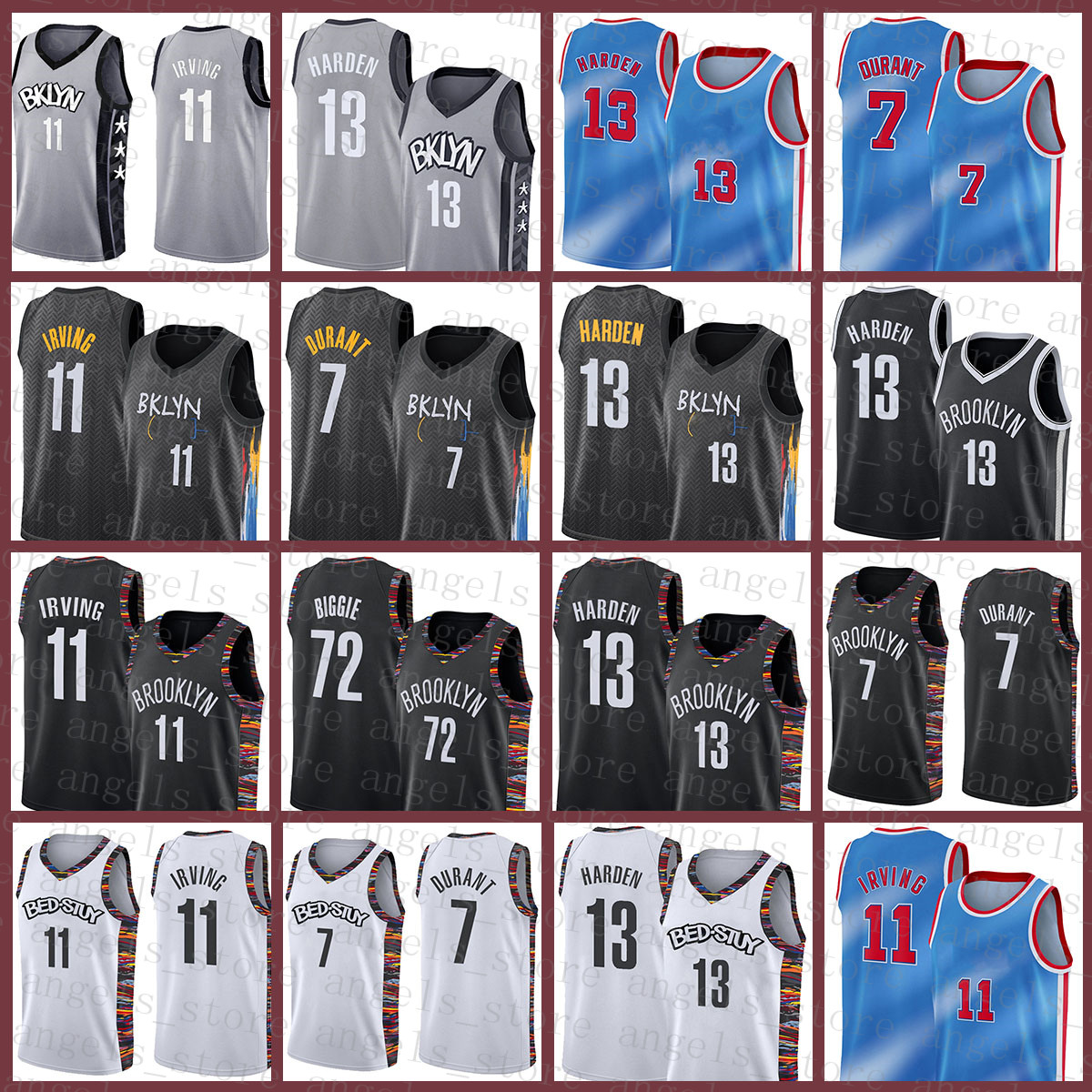 2021 New Kevin Basketball Jersey 7 Durant James 13 Harden Kyrie Mens 11 Irving 72 Biggie Blue, Mens jersey
2021 New Kevin Basketball Jersey 7 Durant James 13 Harden Kyrie Mens 11 Irving 72 Biggie Blue, Mens jersey