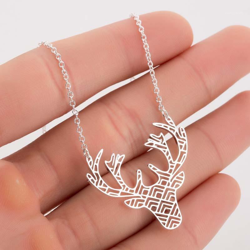 Pendant Necklaces Wholesale Stainless Steel Animal Deer Women Chokers Hollow Out Antler Horn Custom Necklace Christmas Jewelry, Silver
Pendant Necklaces Wholesale Stainless Steel Animal Deer Women Chokers Hollow Out Antler Horn Custom Necklace Christmas Jewelry, Silver