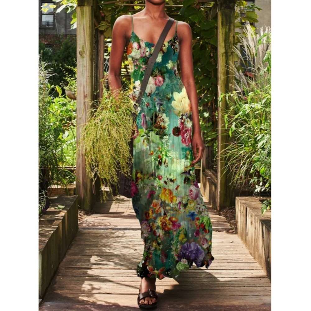 Bohemian print beach skirt sexy off shoulder loose strap dress, Black;gray 
Bohemian print beach skirt sexy off shoulder loose strap dress, Black;gray