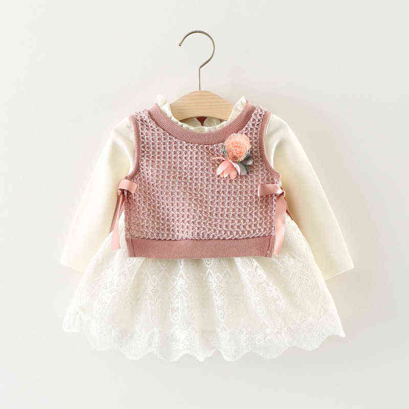 Melario Baby Girl Clothes Princess Dresses Spring Dot Long Sleeves Cotton Baby Clothes Baby Girl Red Dress Spring Infant Dress Y220510