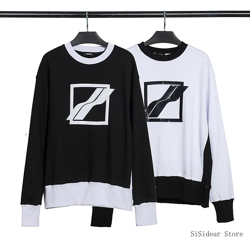 Men's Hoodies & Sweatshirts Black White Splice WE11DONE Square Logo Printing Cotton O-Neck Men Women All-match Welldone Casual Pullover
Men's Hoodies & Sweatshirts Black White Splice WE11DONE Square Logo Printing Cotton O-Neck Men Women All-match Welldone Casual Pullover