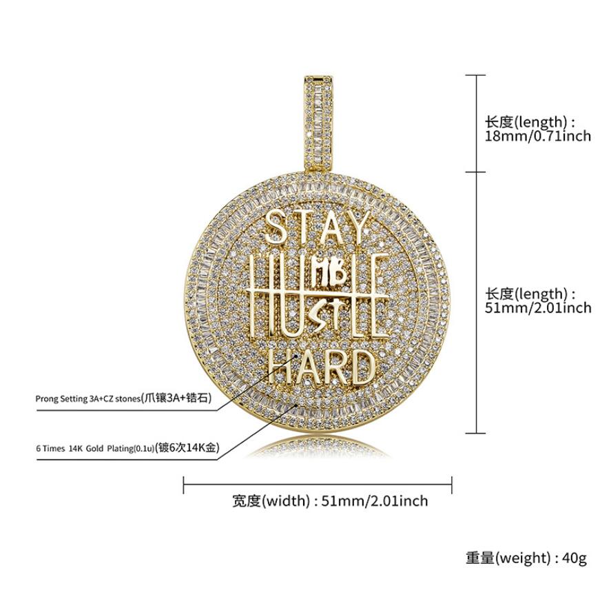 Hip hop Keep calm letter pendant necklaces for men women luxury designer mens bling diamond gold chain necklace jewelry love gift