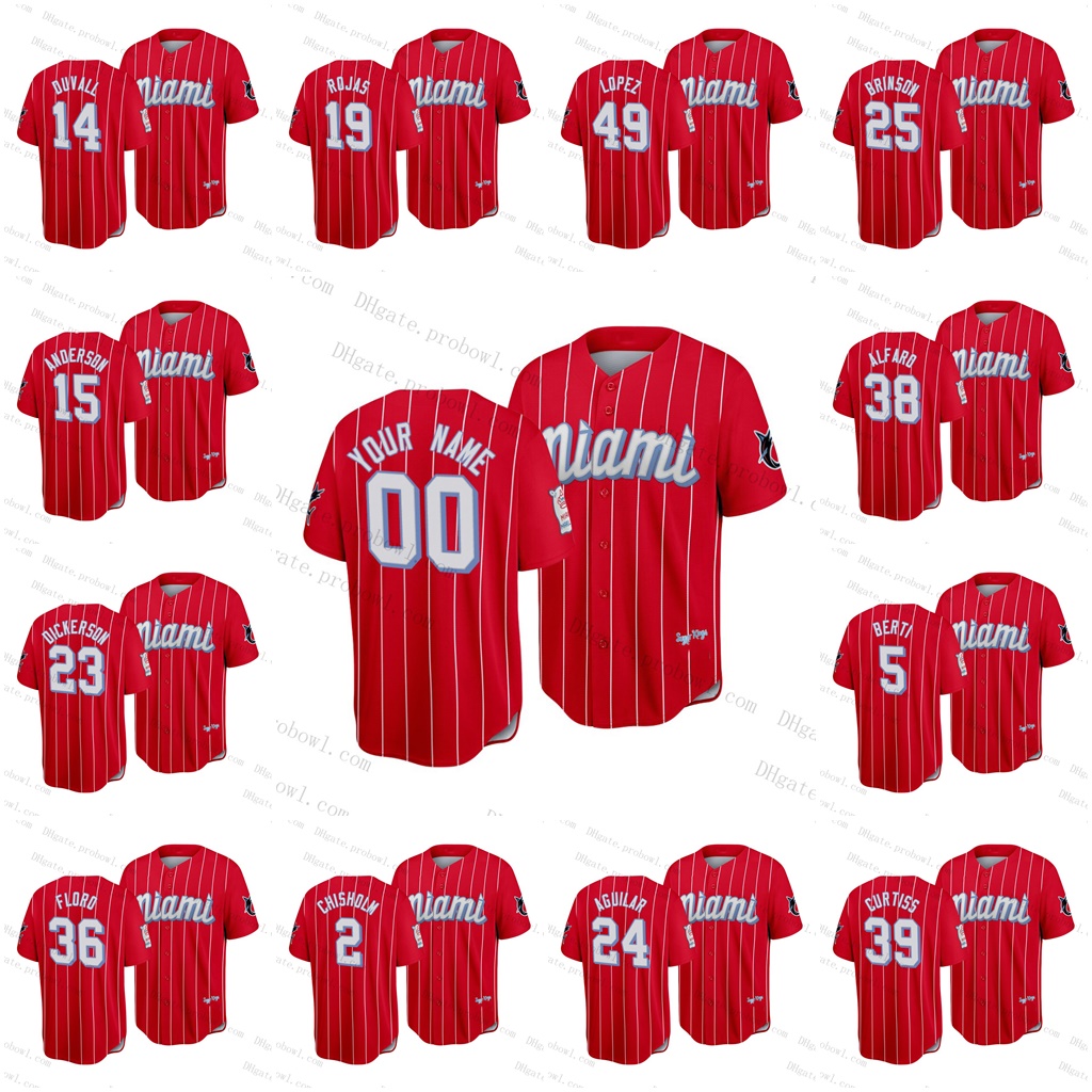 Marlins 2021 City Connect Jazz Chisholm Jr. Miami Miguel Rojas Lewis Brinson Corey Dickerson Jesus Aguilar Brian Anderson Jon Berti Jazz Chisholm Isan Diaz Jersey, As picture
Marlins 2021 City Connect Jazz Chisholm Jr. Miami Miguel Rojas Lewis Brinson Corey Dickerson Jesus Aguilar Brian Anderson Jon Berti Jazz Chisholm Isan Diaz Jersey, As picture
