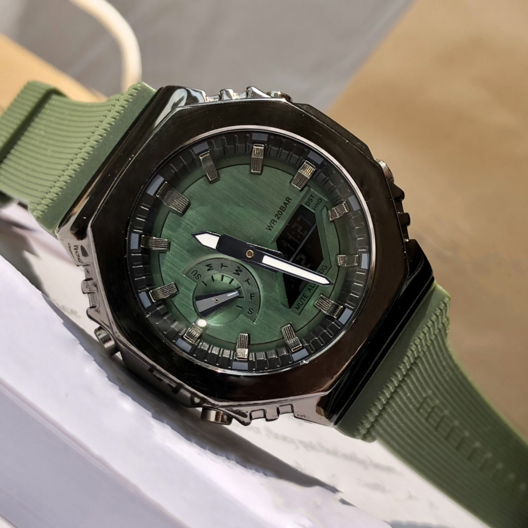 Mens Sports G Watches 2100 Digital Watch Stainless Steel Case Silicone Strap Wristwatches, Slivery;brown
Mens Sports G Watches 2100 Digital Watch Stainless Steel Case Silicone Strap Wristwatches, Slivery;brown