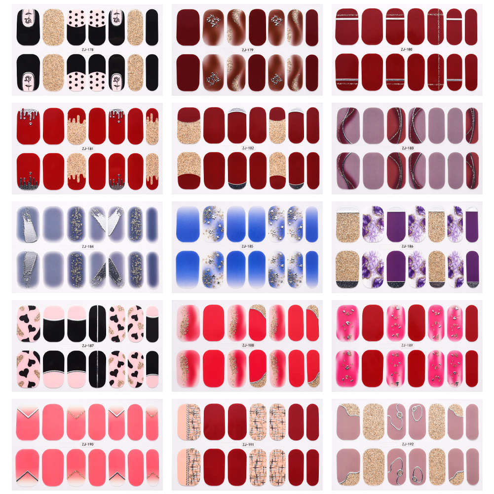 European and USA Fashion Nail Stickers 14 Tips Finger Nails Decals Crystal Glitter Gold Silver Stamping Sticker, 190
European and USA Fashion Nail Stickers 14 Tips Finger Nails Decals Crystal Glitter Gold Silver Stamping Sticker, 190