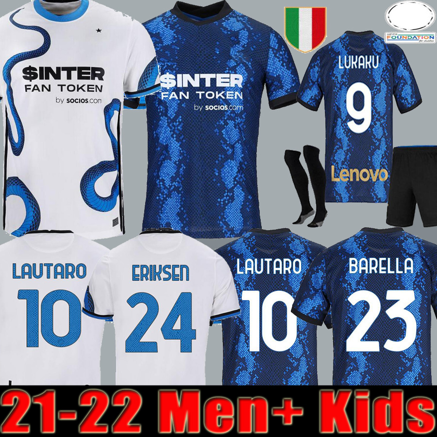 INTER soccer jersey LUKAKU MILAN BARELLA LAUTARO ERIKSEN ALEXIS 21 22 football shirt 2021 2022 uniforms men + kids kit 4th fourth KOLAROV D'AMBROSIO SKRINIAR BROZOVIC, Kids home 21 22
INTER soccer jersey LUKAKU MILAN BARELLA LAUTARO ERIKSEN ALEXIS 21 22 football shirt 2021 2022 uniforms men + kids kit 4th fourth KOLAROV D'AMBROSIO SKRINIAR BROZOVIC, Kids home 21 22