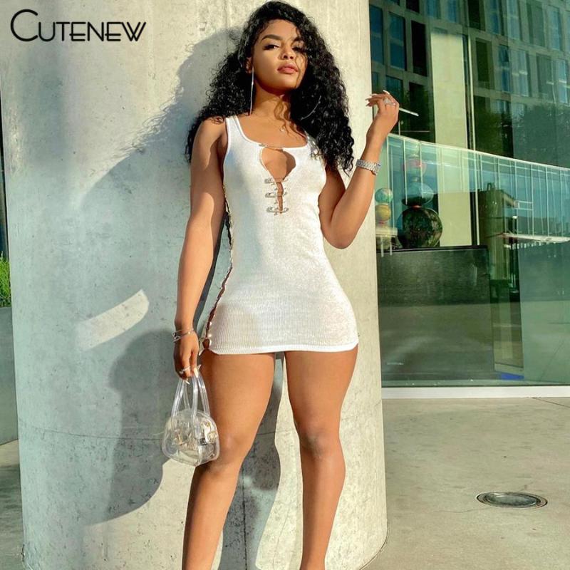 Casual Dresses Cute Sexy Hollow Out Pin Buckle Sleeveless Mini Dress Womens Clothes Summer Solid Streetwear Stretch Slim Lady, Black;gray
Casual Dresses Cute Sexy Hollow Out Pin Buckle Sleeveless Mini Dress Womens Clothes Summer Solid Streetwear Stretch Slim Lady, Black;gray