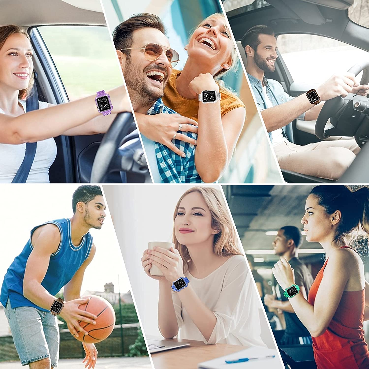 Watch strap for Apple Watch Series 7 Bands Color Changing Strap under Sunshine for Men and Women Crystal Clear Sports Wristband 41mm 45mm