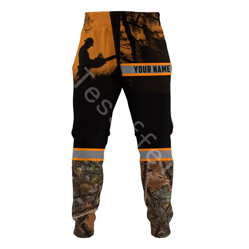 Men's Pants Logger Customized Name Lumberjack 3D Printed Casual Men Trousers Fashion Streetwear Autumn Loose Sports L32