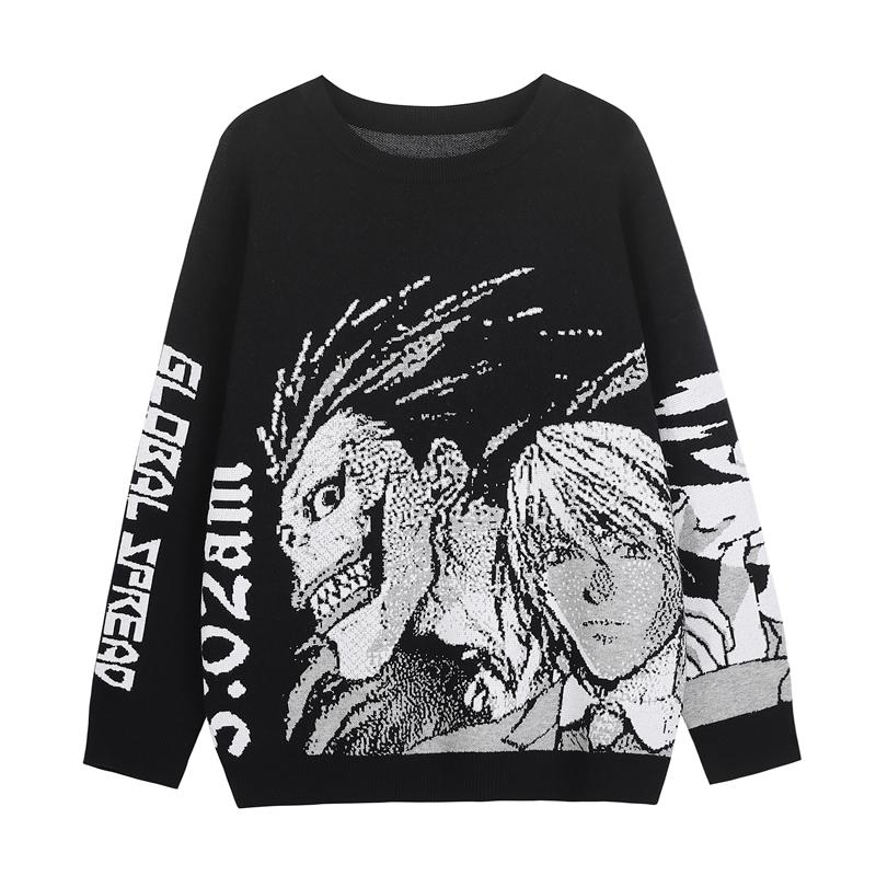 Men's Sweaters Mens Hip Hop Streetwear Harajuku Sweater Vintage Retro Japanese Style Anime Death Note Knitted Autumn Cotton Pullover
Men's Sweaters Mens Hip Hop Streetwear Harajuku Sweater Vintage Retro Japanese Style Anime Death Note Knitted Autumn Cotton Pullover