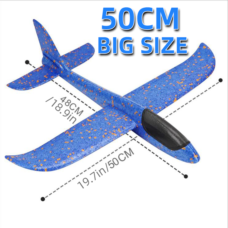 50CM Big Foam Plane Toy for kid Glider Hand Throw Airplane Light Inertial EPP Bubble Planes Outdoor Launch Kids Toys for Children Boys Gift
50CM Big Foam Plane Toy for kid Glider Hand Throw Airplane Light Inertial EPP Bubble Planes Outdoor Launch Kids Toys for Children Boys Gift