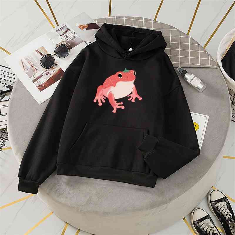 Kawaii lovely animal frog sweater sports Hooded Sweater 2021 men' and women' wear, White
Kawaii lovely animal frog sweater sports Hooded Sweater 2021 men' and women' wear, White