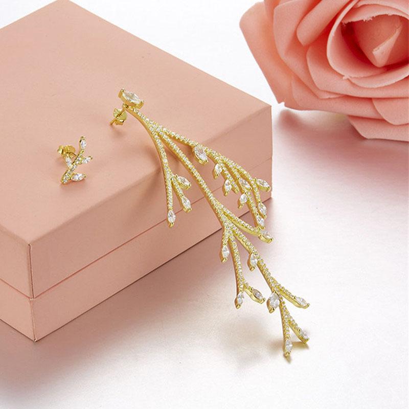 Dangle & Chandelier SOELLE Real 925 Sterling Silver 3 Gold Color Asymmetric Tree Branch Leaf AB Earrings Zirconia Stones Women Fashion Party
Dangle & Chandelier SOELLE Real 925 Sterling Silver 3 Gold Color Asymmetric Tree Branch Leaf AB Earrings Zirconia Stones Women Fashion Party
