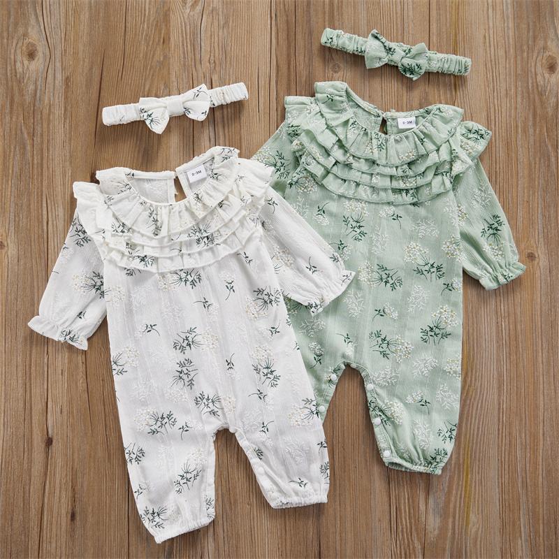 Clothing Sets 0-18M Sweet Style Baby Girls Outfit Infant Floral Pattern Flouncing Splicing Long Sleeve Romper + Bow Headwear 2 Piece Set, White
Clothing Sets 0-18M Sweet Style Baby Girls Outfit Infant Floral Pattern Flouncing Splicing Long Sleeve Romper + Bow Headwear 2 Piece Set, White