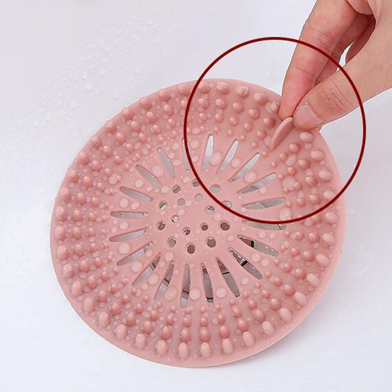 4 Colors Silicone Filter Strainers Bathroom Drain Sink Cover Hair Filters 13CM Household Kitchen Cleaning Tools Free shipping