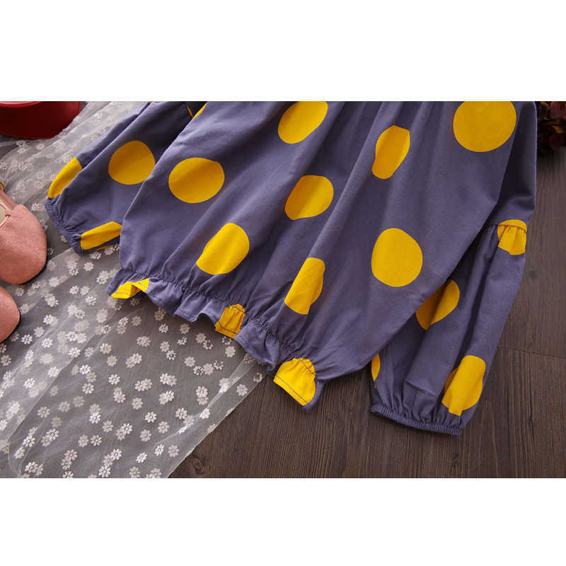 LOVE DD&MM Girl Shirts Children's Wear Girls Casual Cute Wooden Ear Polka Dot Long Sleeved Waist Bottoming Shirts 210715