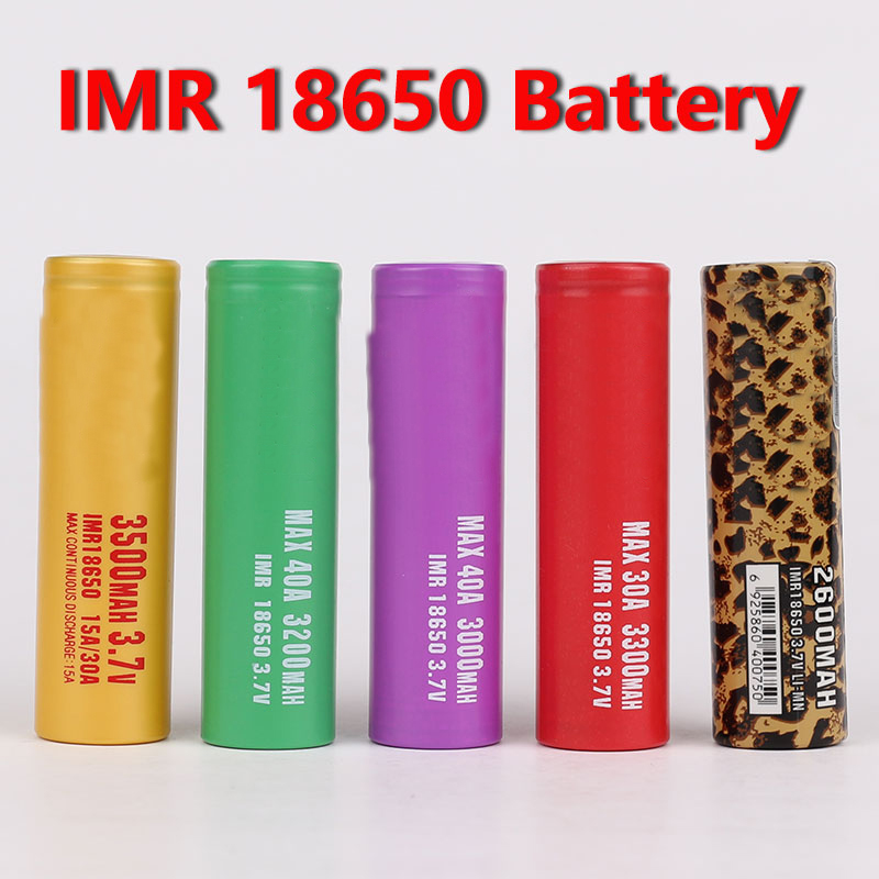 Top Quality IMR 18650 Battery 3000mAh 3300mAh 3500mAh 3.7V 30A 50A Gold Leopard Print Rechargable Vape Box Mod Lithium Batteries Cell
Top Quality IMR 18650 Battery 3000mAh 3300mAh 3500mAh 3.7V 30A 50A Gold Leopard Print Rechargable Vape Box Mod Lithium Batteries Cell