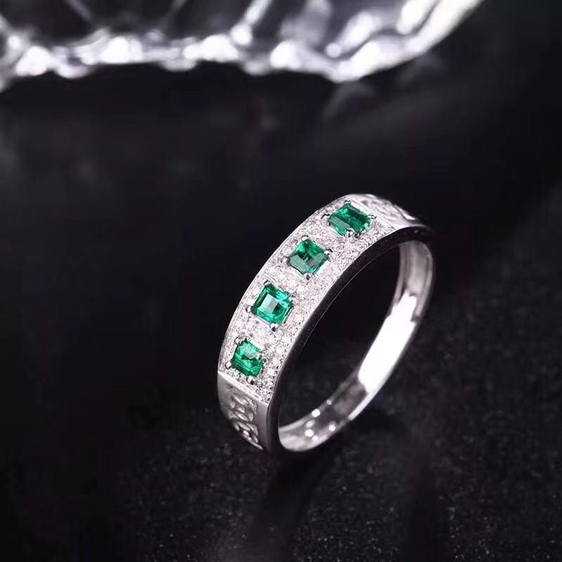 Cluster Rings Boutique Jewelry 925 Sterling Silver Inlaid Natural Emerald Ring Support Detection
Cluster Rings Boutique Jewelry 925 Sterling Silver Inlaid Natural Emerald Ring Support Detection