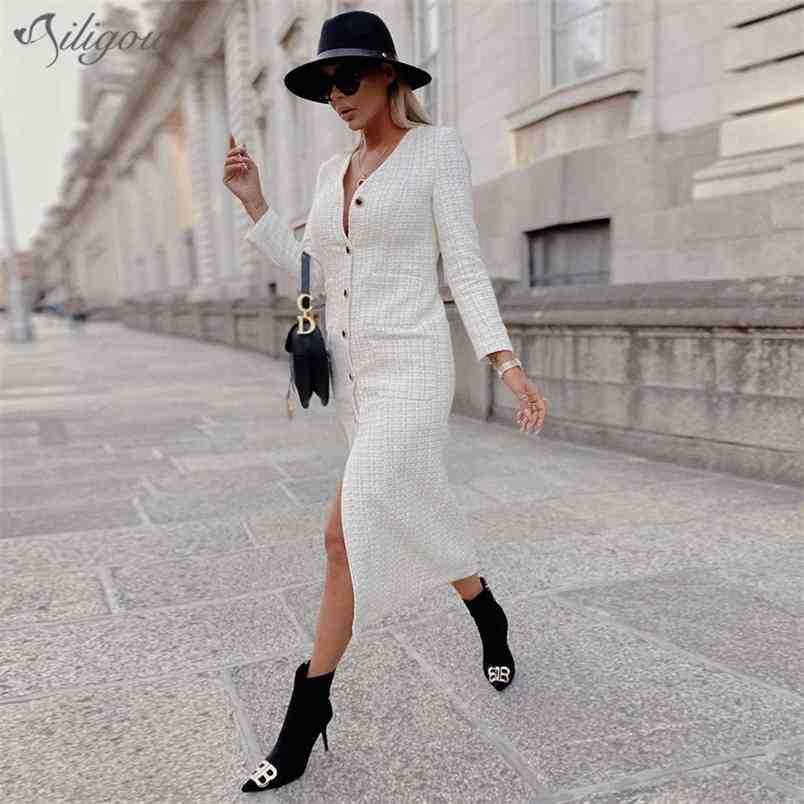 Fashion Fall Runway Dress Ladies V-neck Long Sleeve Pocket Single Breasted Woolen Sexy Celebrity Party 210525, Beige
Fashion Fall Runway Dress Ladies V-neck Long Sleeve Pocket Single Breasted Woolen Sexy Celebrity Party 210525, Beige