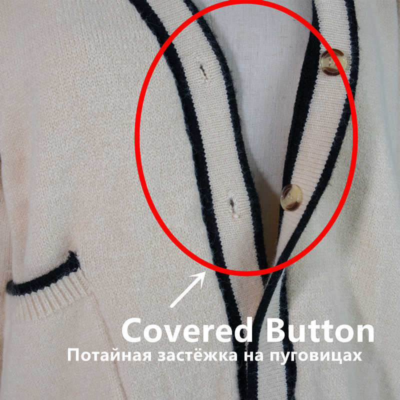 Colorfaith Winter Spring Women's Sweaters Loose Fashionable Knitwear Korean Knitted Ladies Covered Button Cardigans SWC7752 210918