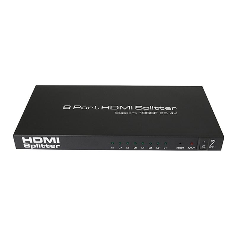 Splitter 1x8 4K Ultra HD 8-Port Amplified Signal Distributor Powered Support 3D 4Kx2K Resolution Audio Cables & Connectors
Splitter 1x8 4K Ultra HD 8-Port Amplified Signal Distributor Powered Support 3D 4Kx2K Resolution Audio Cables & Connectors