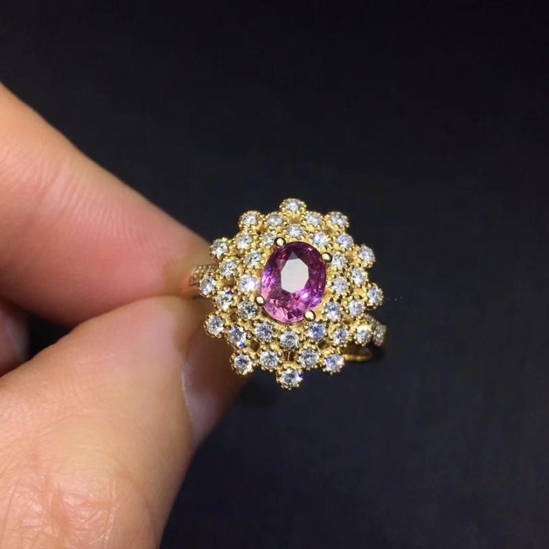 Cluster Rings Fine Jewelry Real Pure 18 K Gold 100% Natural Padparadscha Pink Sapphire Gemstones 0.98ct Diamonds Stone Female Ring, Golden;silver
Cluster Rings Fine Jewelry Real Pure 18 K Gold 100% Natural Padparadscha Pink Sapphire Gemstones 0.98ct Diamonds Stone Female Ring, Golden;silver
