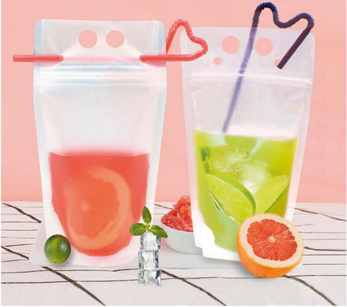 Clear Drink Pouches Bags Water Bottles frosted Zipper Stand-up Plastic Drinking Bag with straw and holder Reclosable Heat-Proof 500ml 17oz
Clear Drink Pouches Bags Water Bottles frosted Zipper Stand-up Plastic Drinking Bag with straw and holder Reclosable Heat-Proof 500ml 17oz
