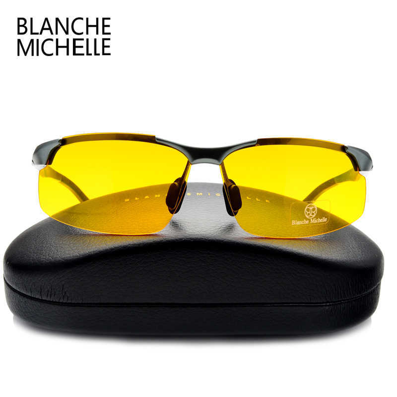 Aluminum Magnesium Men Sunglasses Polarized Sports Driving Night Vision Goggles Sunglass Fishing UV400 Rimless Sun Glasses CX200703