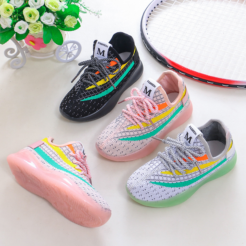 Boys Sneaker Taille de 26 à 37 Chaussures d'école pour enfants Rose Black Gris Enfants Sneakers