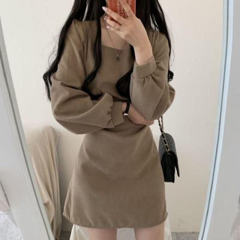Casual Dresses Retro Sexy Oversize Long Sleeve Square Collar Khaki Dress Mini Slim High Waist Autumn Party Vestidos Mujer Black Wild, Black;gray
Casual Dresses Retro Sexy Oversize Long Sleeve Square Collar Khaki Dress Mini Slim High Waist Autumn Party Vestidos Mujer Black Wild, Black;gray