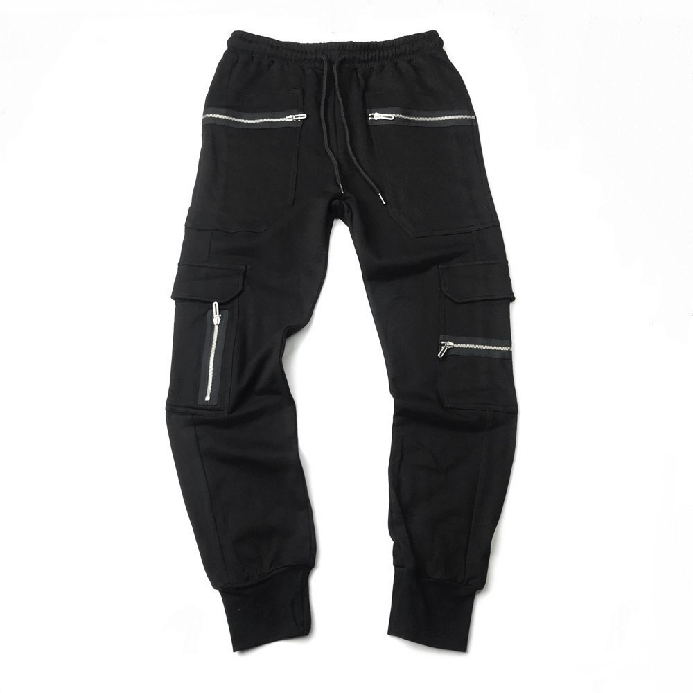 Black Zipper Terry Sweatpants Autumn Slim Cotton Jogger Pants Men Streetwear Six-Pockets Styling
Black Zipper Terry Sweatpants Autumn Slim Cotton Jogger Pants Men Streetwear Six-Pockets Styling