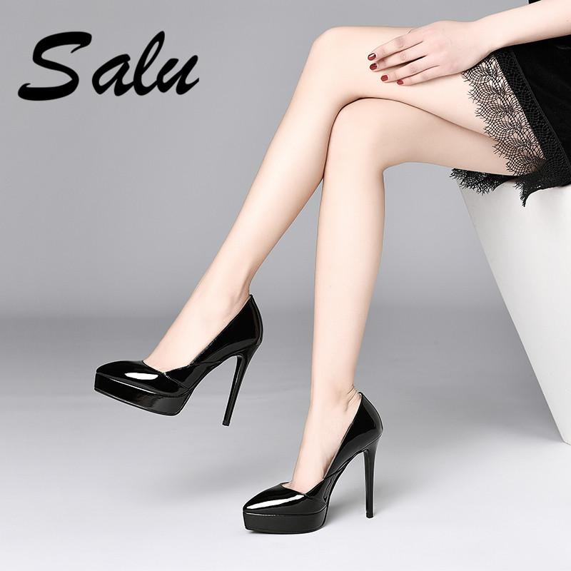 Salu 2021 Fashion Pumps Women Shoes Pointed Toe Shallow High Heels Genuine Leather Elegant Wedding Platform Dress, Black
Salu 2021 Fashion Pumps Women Shoes Pointed Toe Shallow High Heels Genuine Leather Elegant Wedding Platform Dress, Black