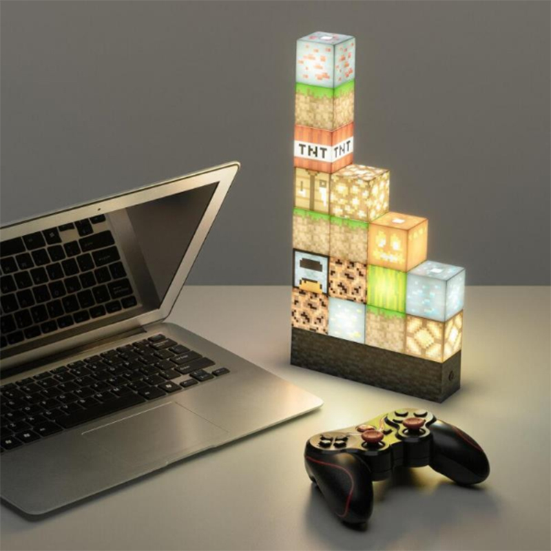 2021New Novelty Lighting Square Blocks Custom Stitching Lamps for Smart Baby Toys Lead LED Lights Indoor Minecraft DIY Creative Sp