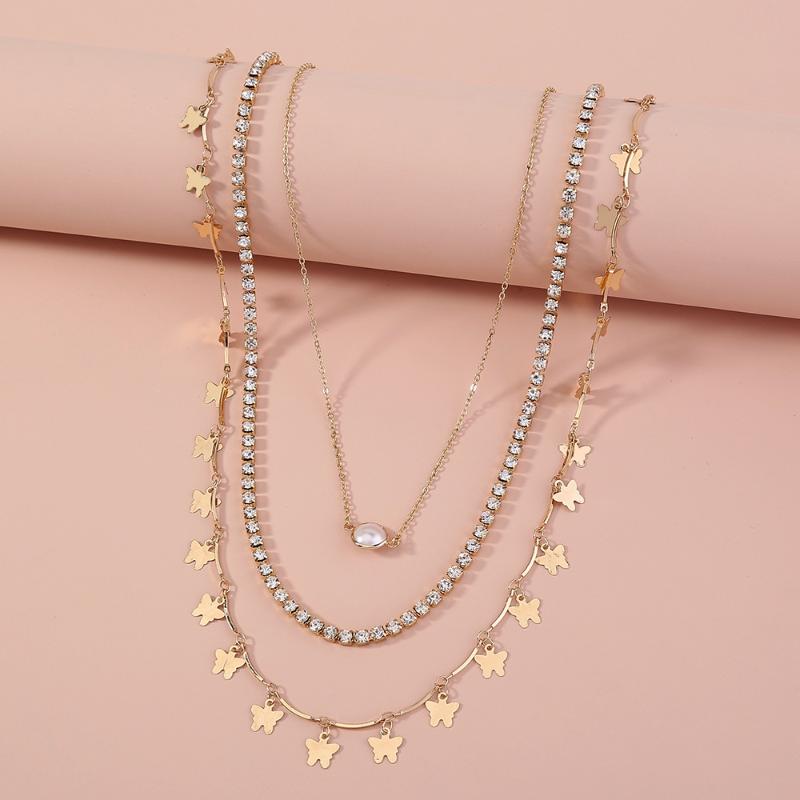 Chokers INS Bohemia Rhinestone Claw Chain Multi-Layer Necklace Gold Butterfly Tassel Pendant Clavicle Jewelry
Chokers INS Bohemia Rhinestone Claw Chain Multi-Layer Necklace Gold Butterfly Tassel Pendant Clavicle Jewelry