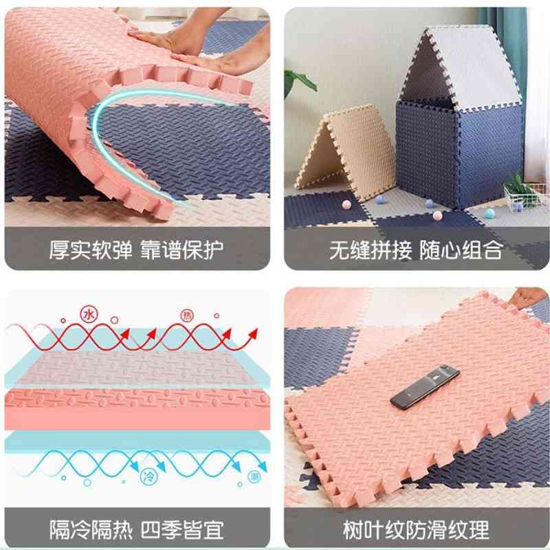 24pcs/lot Baby Play Mat Plain Color Puzzle Mats EVA Foam Mat Kids Jigsaw Mats 31X31X11cm For Bedroom Protective Floor Tiles Mat 210402