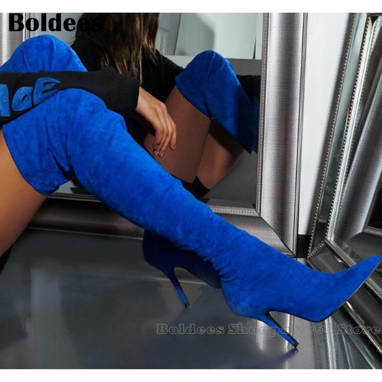 blue Dress Shoes Leater suede luxury mode thin woven stretching fabric over knee high heels t boots O44D, 1# shoe box
blue Dress Shoes Leater suede luxury mode thin woven stretching fabric over knee high heels t boots O44D, 1# shoe box