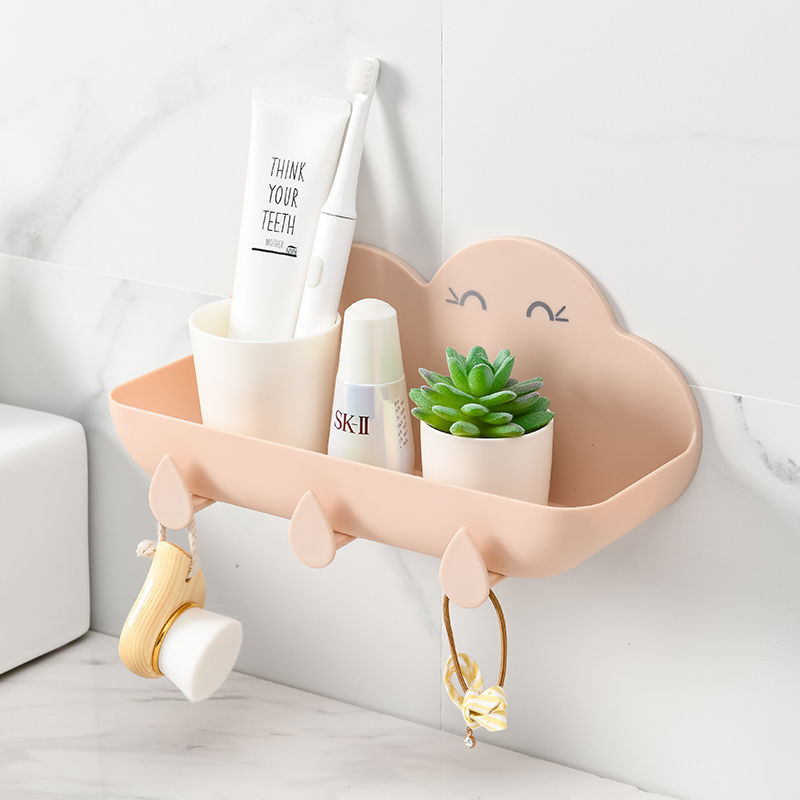 Creative cloud racks bathroom wall-mounted bathroom toilets perforated vanity basin bathroom storage rack is simple convenient