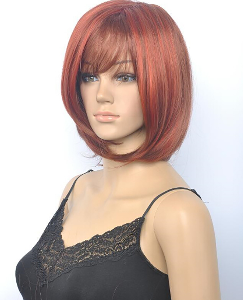 Beautiful Short Straight BOB Synthetic item Hair Wigs heat resistant Natural for Women