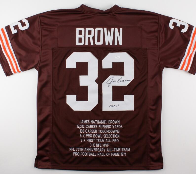 Jim Brown Signed Autograph signatured Autographed auto Career Highlight Stat jersey shirts, Black
Jim Brown Signed Autograph signatured Autographed auto Career Highlight Stat jersey shirts, Black