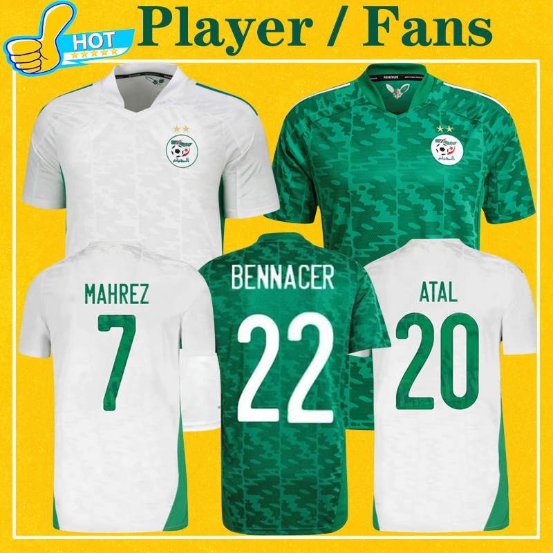 Algerie Soccer Jersey Fans Player Version 2021 Home Away MAHREZ BOUNEDJAH FEGHOULI BENNACER ATAL 21 22 Algeria Maillot de foot, 【player】away+patch
Algerie Soccer Jersey Fans Player Version 2021 Home Away MAHREZ BOUNEDJAH FEGHOULI BENNACER ATAL 21 22 Algeria Maillot de foot, 【player】away+patch