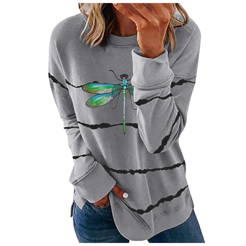 Top Selling 2021 Sweatshirts Women Winter Insect Printed Striped Round Neck Loose Long Sleeve Sweatshirt Fast Delivery #LR4 Women' Hoodies, Black
Top Selling 2021 Sweatshirts Women Winter Insect Printed Striped Round Neck Loose Long Sleeve Sweatshirt Fast Delivery #LR4 Women' Hoodies, Black