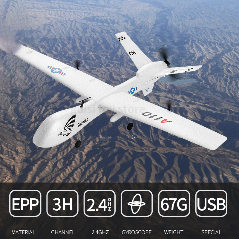 Parkten XK A110 Predator MQ-9 2.4G 3Ch RC Airplane Z51 update Outdoor toys Drone Predator MQ-9 model, One battery
Parkten XK A110 Predator MQ-9 2.4G 3Ch RC Airplane Z51 update Outdoor toys Drone Predator MQ-9 model, One battery