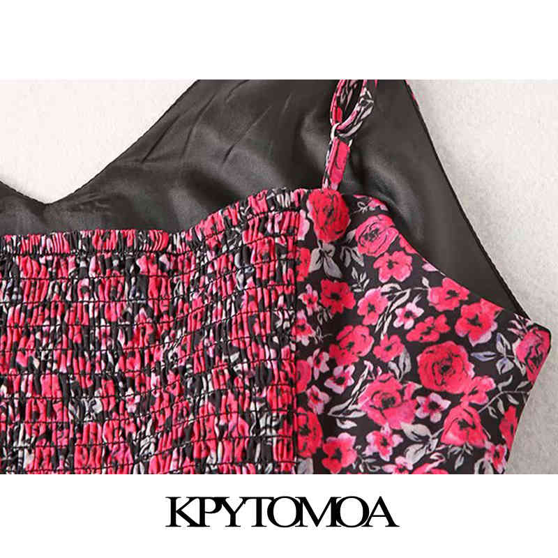 Women Chic Summer Fashion Floral Print Mini Dress Backless Elastic Thin Straps Beach Female Dresses Mujer 210420