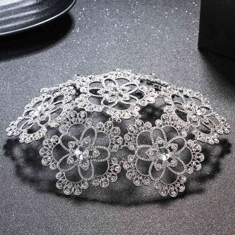 Wedding Hair Jewelry Accessories Bridal Headdress Korean Rhinestone Glass Hat Dress Ornament